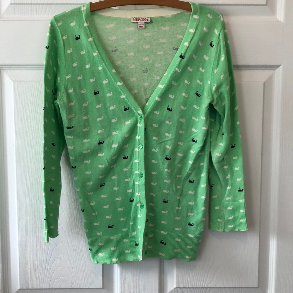 3/4 Sleeve Whale Cardigan
